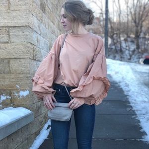 Zara Autumn - Winter 17-19 Puffy Sleeve Shirt